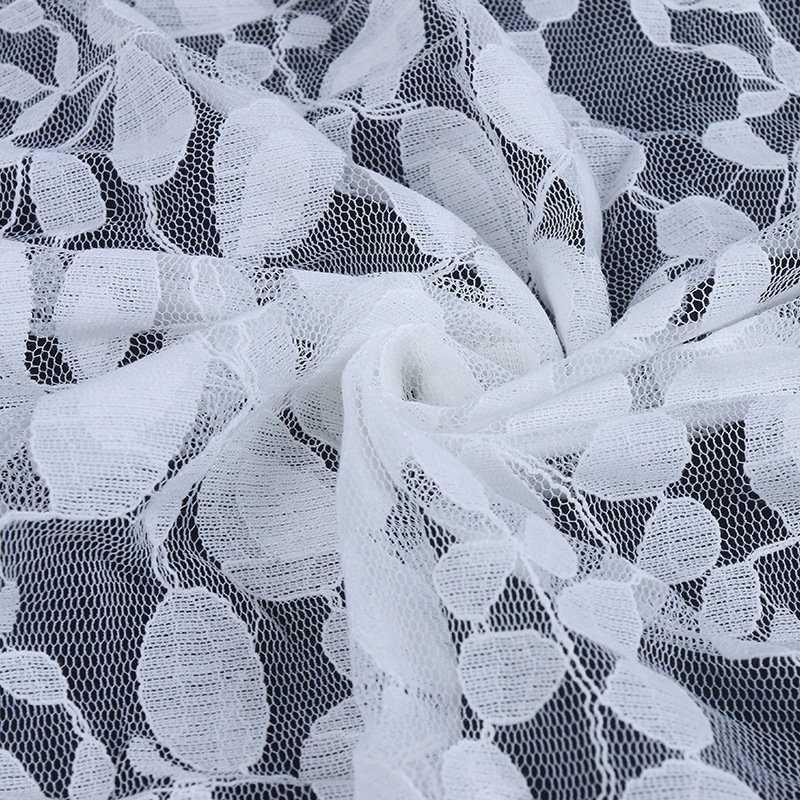 Lace Fabric Dress Leaf Nylon for Women's Wear Wholesale Supplier 2